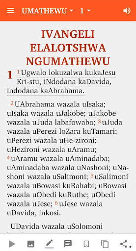 IsiNdebele Bible Screen 2