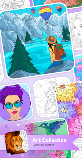 Android application Art Collection Color by Number screenshort