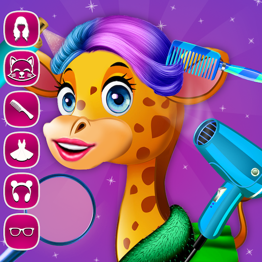 Animals Hair styles Girls Game logo