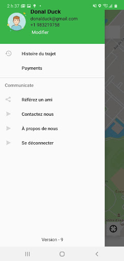 Android application Veco taxi client screenshort