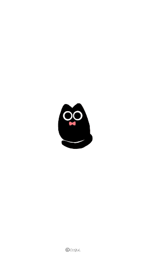 Android application 카카오톡 테마 - 말랑말랑 검은 고양이_소프트화이트 screenshort