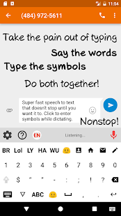 Speechkeys Smart Voice Typing Bildschirmfoto
