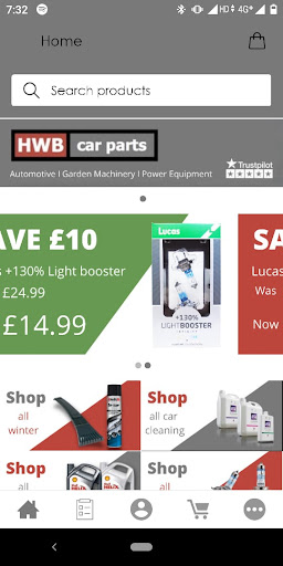 Android application HWB Car Parts screenshort