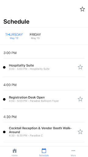 MIBA Events Screen 2
