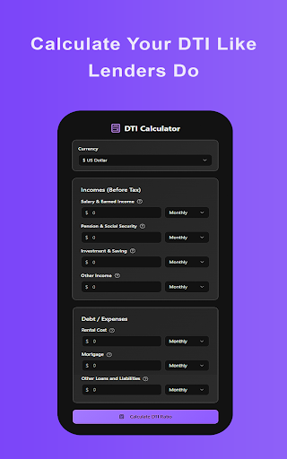 DTI Calculator  AI Simulator
