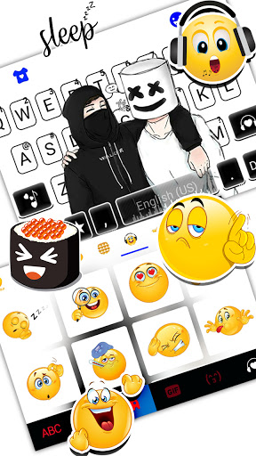 Cool DJ Friends Keyboard Backg Screen 3