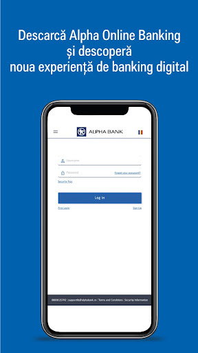 Android application Alpha Online Banking screenshort