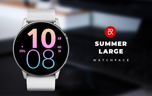 Android application Summer Large Watch Face screenshort