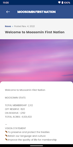 Screenshot of Moosomin First Nation