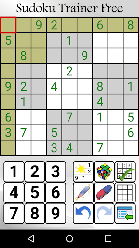 Android application Sudoku Trainer screenshort