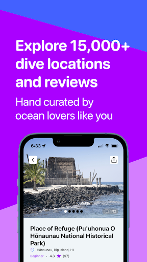 Android application Dive Log by Zentacle screenshort