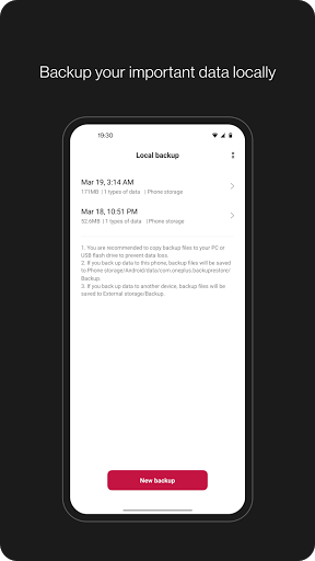 Screenshot of Clone Phone - OnePlus app