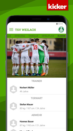 Android application TSV Weilach screenshort