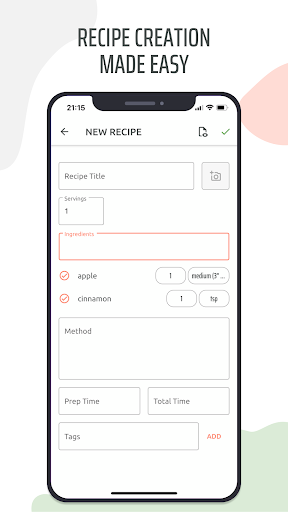 Nutimi - Recipe Cookbook Screen 3