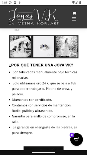 Android application Joyas VK screenshort