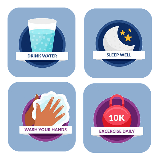 Stay well - memory game logo