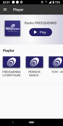 Android application Radio FREEQUENNS screenshort