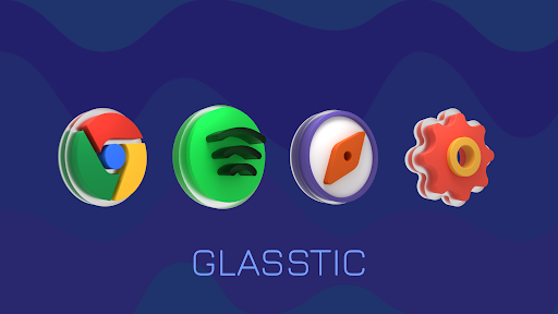 Screenshot of Glasstic 3D Icon Pack