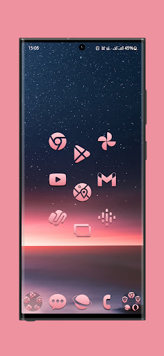 Screenshot of Crisp Pink Icon Pack