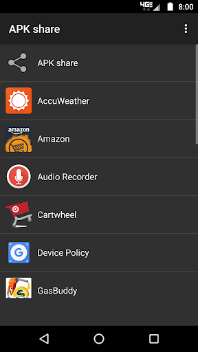 Android application APK share screenshort