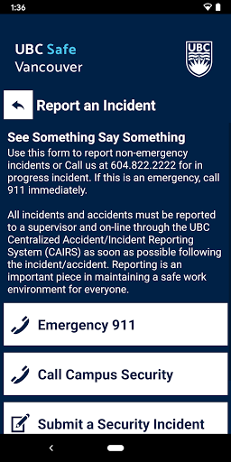 UBC Safe Vancouver Screen 2