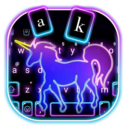 Neon Unicorn Keyboard Theme  Icon