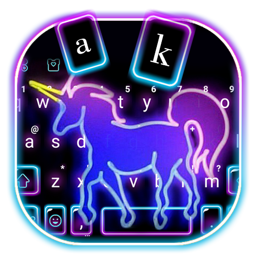 Neon Unicorn Keyboard Theme