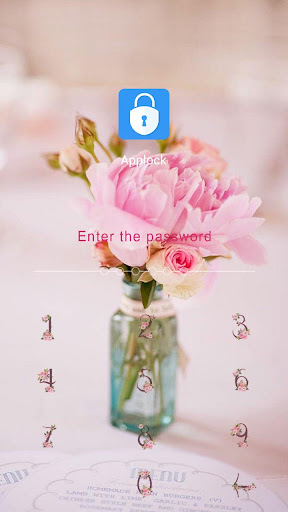 AppLock Theme Pink Love Screen 2