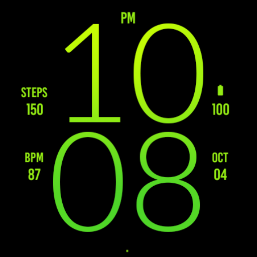 Green Lime Light Watch Face screenshot 3