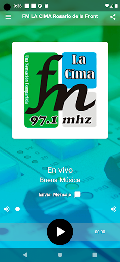 Android application Fm La Cima screenshort