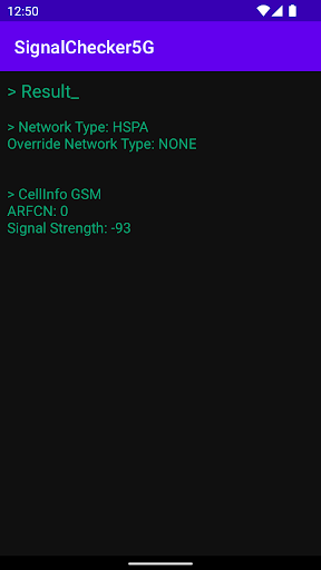 Android application Signal Checker 5G screenshort