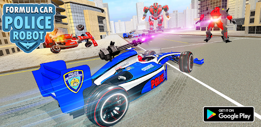 Formula Car Robot Police Game