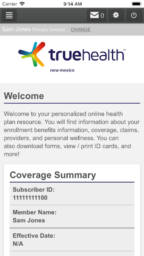 True Health New Mexico Screen 2
