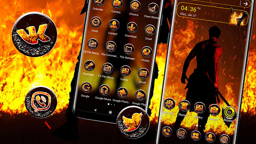 Android application Fire Hell Man Theme screenshort