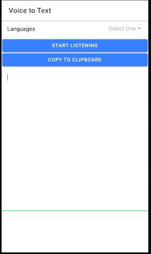 Android application Voice to Text screenshort
