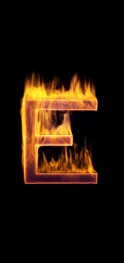 Fire Letter E Live Wallpaper Screen 3