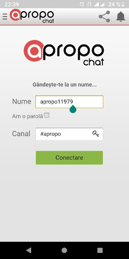Android application ApropoCHAT screenshort