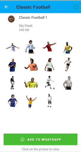 Android application Classic Football Stickers screenshort