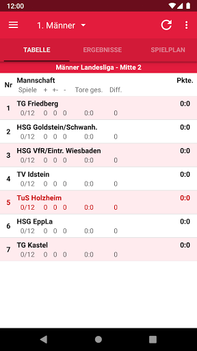 Android application TuS Holzheim Handball screenshort