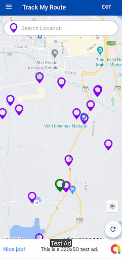 Track My Route Screen 2