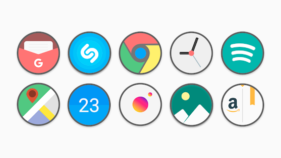 Flat Circle - Icon Pack Captura de tela