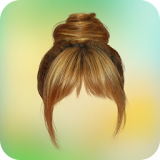 Woman hairstyle photoeditor icon