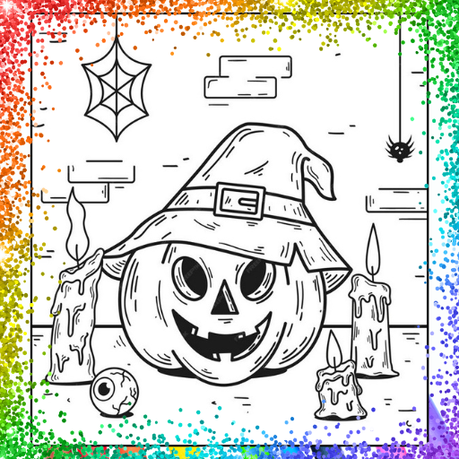 Glitter Halloween Coloring Download on Windows