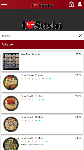 Android application I Love Sushi Huizen screenshort