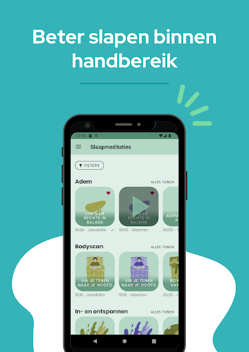 Android application MindYourMind - Slaapmeditaties screenshort