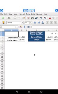 AndroCalc Spreadsheet editor f Screenshot