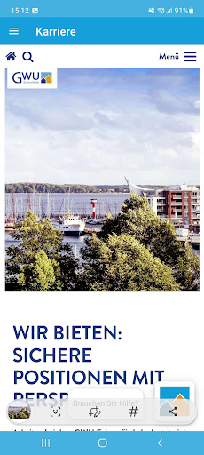 GWU-Mitarbeiter-App Screen 3