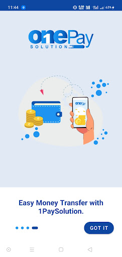 1PaySolution Screen 2
