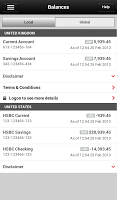 screenshot of HSBC Mobile Banking