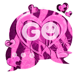 GO SMS Pink Heart Zebra Buy icon